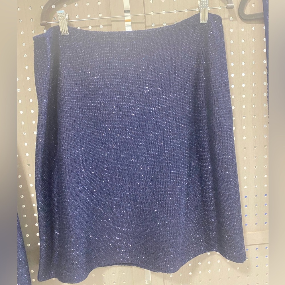 St. John Midnight Blue Sequin Jacket - image 4